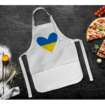 UKRAINE heart, Ποδιά Σεφ Ολόσωμη Παιδική (με ρυθμιστικά και 2 τσέπες)