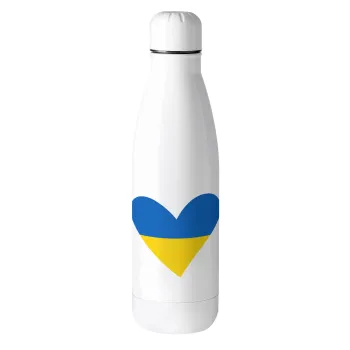 UKRAINE heart, Μεταλλικό παγούρι θερμός (Stainless steel), 500ml