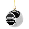Silver 8cm Christmas tree ball ornament