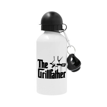 The Grillfather, Metal water bottle, White, aluminum 500ml