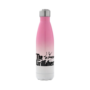 The Grillfather, Metal mug thermos Pink/White (Stainless steel), double wall, 500ml