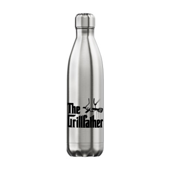 The Grillfather, Μεταλλικό παγούρι θερμός Inox (Stainless steel), διπλού τοιχώματος, 750ml