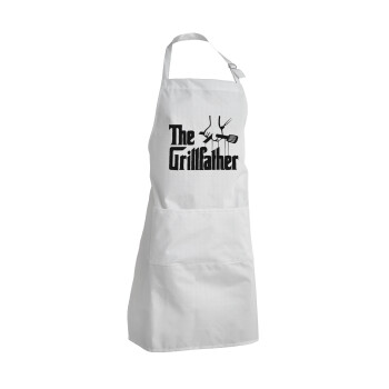 The Grillfather, Adult Chef Apron (with sliders and 2 pockets)
