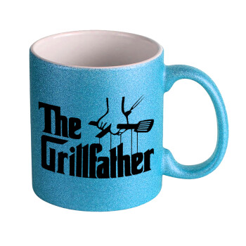 The Grillfather, Κούπα Σιέλ Glitter που γυαλίζει, κεραμική, 330ml