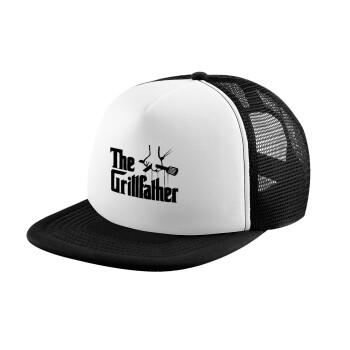 The Grillfather, Καπέλο Soft Trucker με Δίχτυ Black/White 