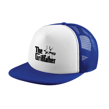 The Grillfather, Καπέλο Soft Trucker με Δίχτυ Blue/White 
