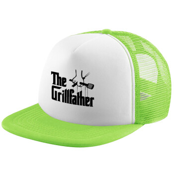 The Grillfather, Καπέλο Soft Trucker με Δίχτυ Πράσινο/Λευκό