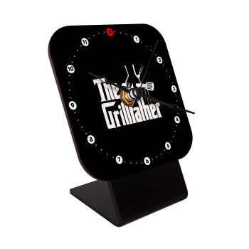 The Grillfather, Quartz Wooden table clock with hands (10cm)
