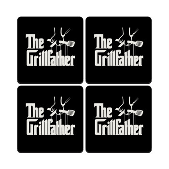 The Grillfather, ΣΕΤ 4 Σουβέρ ξύλινα τετράγωνα (9cm)
