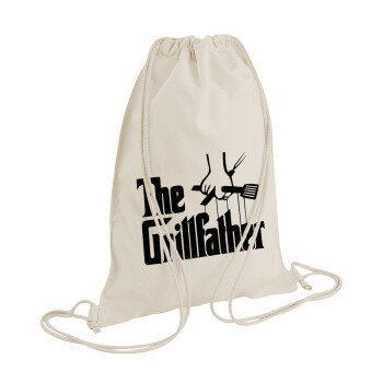 The Grillfather, Τσάντα πλάτης πουγκί GYMBAG natural (28x40cm)