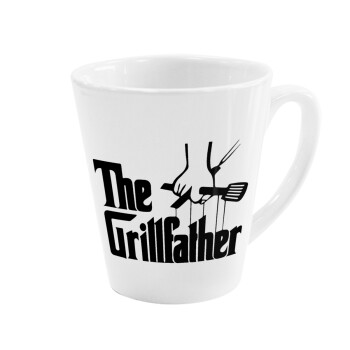 The Grillfather, Κούπα κωνική Latte Λευκή, κεραμική, 300ml