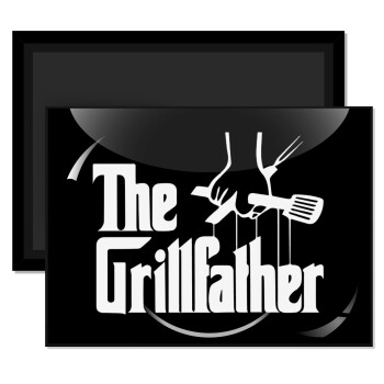 The Grillfather, Ορθογώνιο μαγνητάκι ψυγείου διάστασης 9x6cm