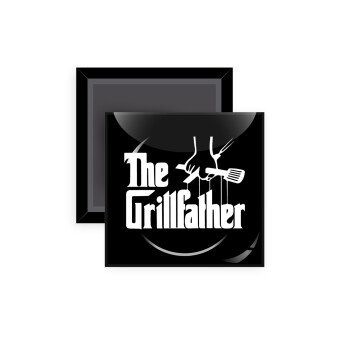 The Grillfather, Μαγνητάκι ψυγείου τετράγωνο διάστασης 5x5cm