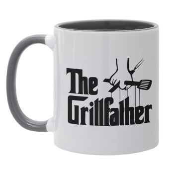 The Grillfather, Κούπα χρωματιστή γκρι, κεραμική, 330ml
