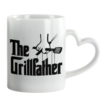 The Grillfather, Mug heart handle, ceramic, 330ml