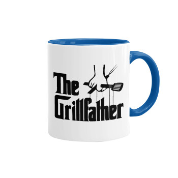 The Grillfather, Mug colored blue, ceramic, 330ml