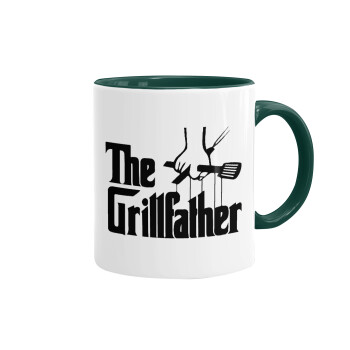 The Grillfather, Mug colored green, ceramic, 330ml