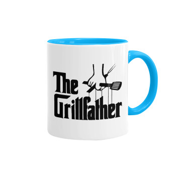 The Grillfather, Mug colored light blue, ceramic, 330ml