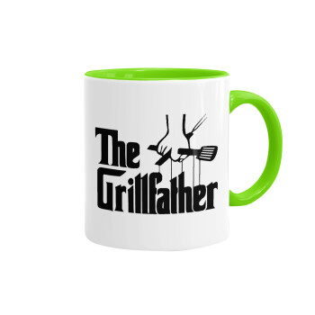 The Grillfather, Mug colored light green, ceramic, 330ml