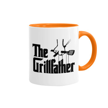 The Grillfather, Mug colored orange, ceramic, 330ml