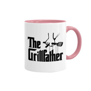 The Grillfather, Mug colored pink, ceramic, 330ml