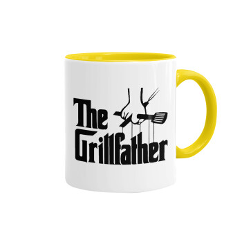 The Grillfather, Mug colored yellow, ceramic, 330ml