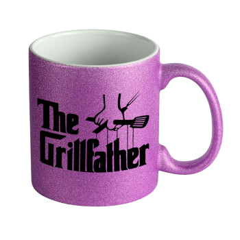 The Grillfather, Κούπα Μωβ Glitter που γυαλίζει, κεραμική, 330ml