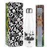 Easter candle, metallic white thermos bottle (500ml) & aromatic flat candle (30cm) (GRAY)