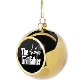 The Grillfather, Golden Christmas tree ball ornament 8cm