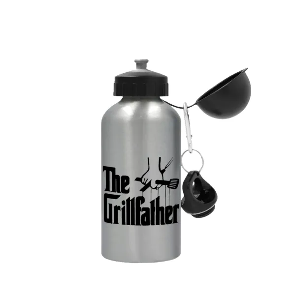 The Grillfather — Metallic water jug, Silver, aluminum 500ml