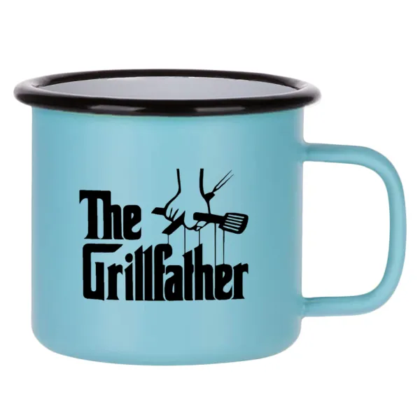 The Grillfather — Κούπα Μεταλλική εμαγιέ ΜΑΤ σιέλ 360ml