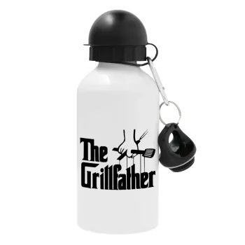 The Grillfather, Metal water bottle, White, aluminum 500ml