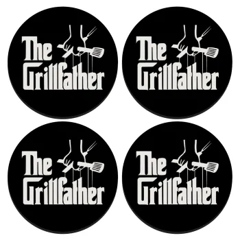 The Grillfather, ΣΕΤ 4 Σουβέρ ξύλινα στρογγυλά (9cm)