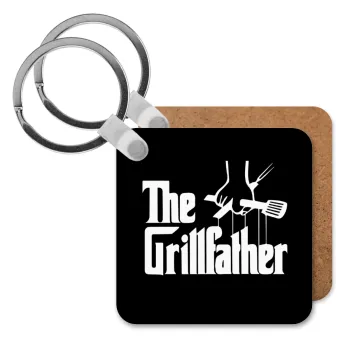 The Grillfather, Μπρελόκ Ξύλινο τετράγωνο MDF