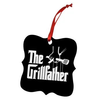 The Grillfather, Christmas ornament polygon wooden 7.5cm