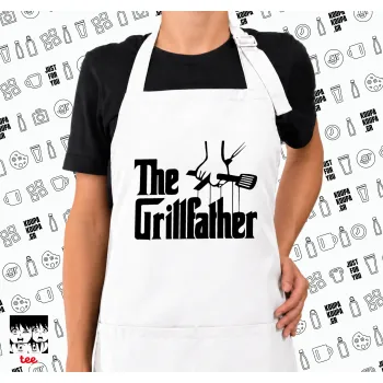 The Grillfather, Ποδιά μακριά Σεφ ολόσωμη με τσέπες white (ΕΝΗΛΙΚΩΝ)