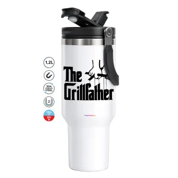 The Grillfather, Mega Stainless steel Tumbler with lid, double wall 1,2L