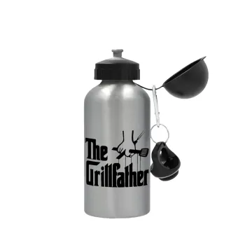 The Grillfather, Metallic water jug, Silver, aluminum 500ml