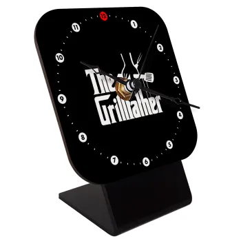 The Grillfather, Επιτραπέζιο ρολόι ξύλινο με δείκτες (10cm)
