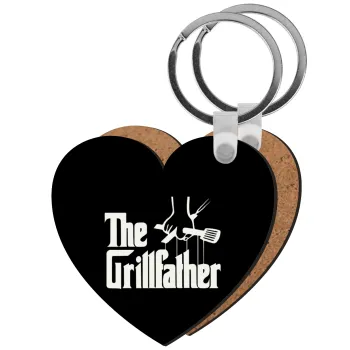 The Grillfather, Μπρελόκ Ξύλινο καρδιά MDF