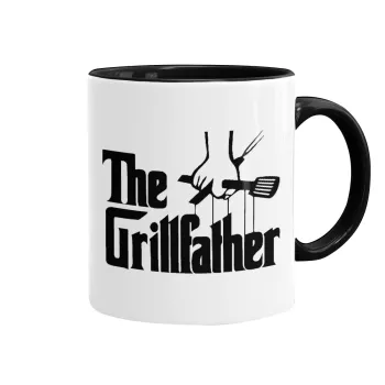 The Grillfather, Κούπα χρωματιστή μαύρη, κεραμική, 330ml