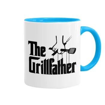 The Grillfather, Κούπα χρωματιστή γαλάζια, κεραμική, 330ml