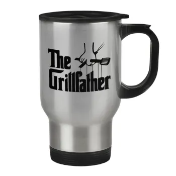 The Grillfather, Κούπα ταξιδιού ανοξείδωτη με καπάκι, διπλού τοιχώματος (θερμό) 450ml