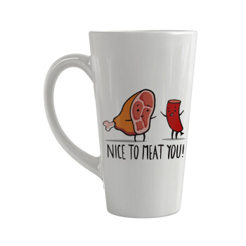 Nice to MEAT you, Κούπα κωνική Latte Μεγάλη, κεραμική, 450ml