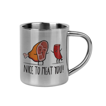 Nice to MEAT you, Mug Stainless steel double wall 300ml