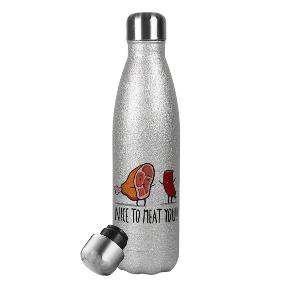 Nice to MEAT you — Glitter Aσημένιο (500ml)
