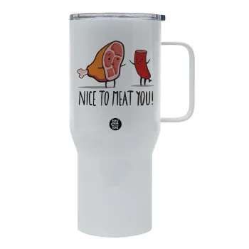 Nice to MEAT you, Tumbler με καπάκι, διπλού τοιχώματος (θερμό) 750L