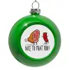 Στολίδι Χριστουγεννιάτικη μπάλα δένδρου Πράσινο 8cm