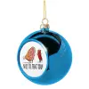 Στολίδι Χριστουγεννιάτικη μπάλα δένδρου Μπλε 8cm