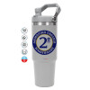 GREY color, 890ml (30oz) stainless Steel Tumbler with Handle